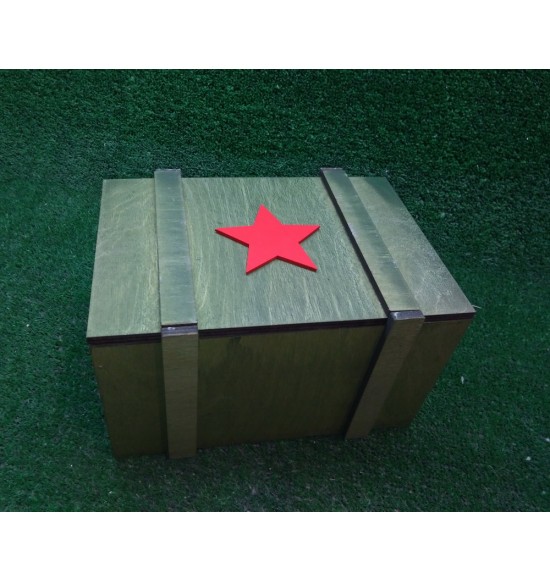 Ящик для подарка "Звезда" (хаки)